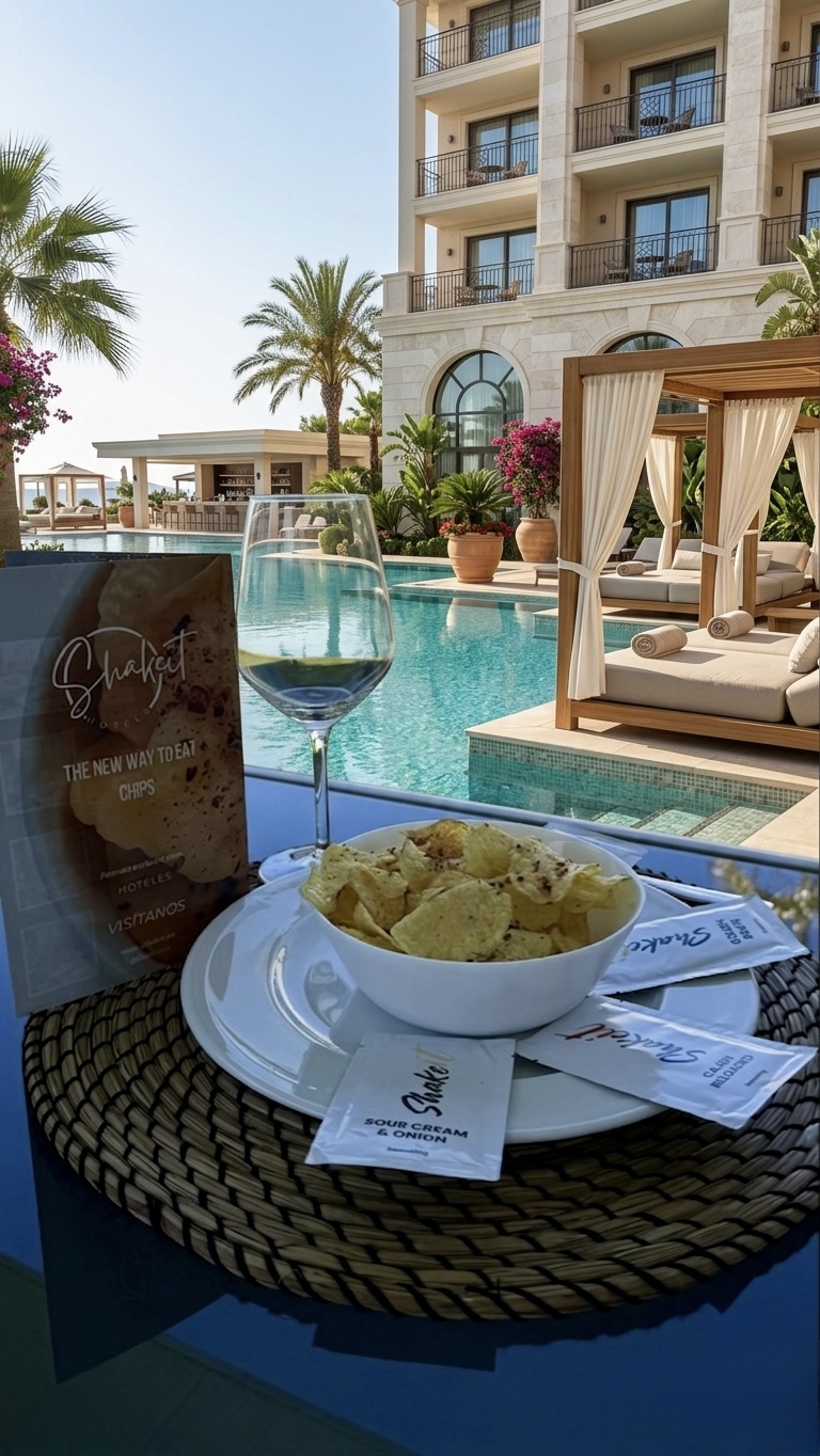 Experiencia Shakeit junto a la piscina de un hotel premium
